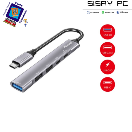 HUB USB-C 3.2 , 2 X USB 2.0 , 1 X 3.0 ,  1 X USB-C