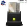 Lector de DNI y Tarjetas Aisens ASCR-SN05-BK/ USB 2.0/ Negro