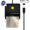 Lector de DNI USB Tipo-C  / USB Tipo-C/ Negro