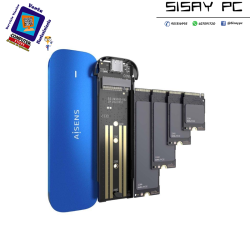 Caja Externa para Disco SSD M.2 NVMe Aisens ASM2-026BLU/ USB 3.2/ Sin tornillos