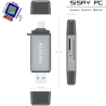 Lector de Tarjetas Externo Aisens ASCR-2AC11-GR/ USB 3.1