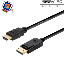 Cable Conversor  DisplayPort Macho - HDMI Macho/ Hasta 5W/ 2300Mbps/ 2m/ Negro