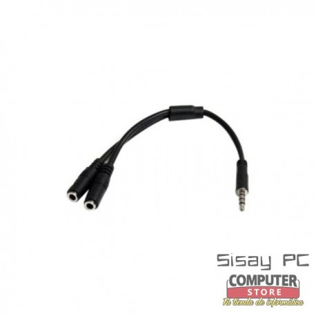 CABLE ADAPTADOR DIVISOR AURICULARES STARTECH 1M 2H