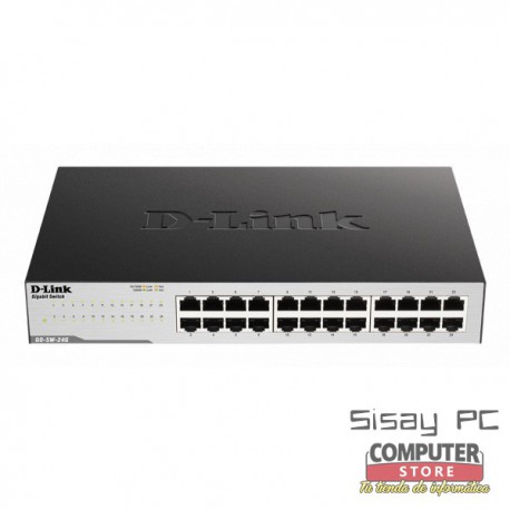SWITCH D-LINK 24 PUERTOS 10-100-1000 METALICO