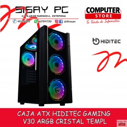 CAJA ATX HIDITEC GAMING V30 ARGB CRISTAL TEMPLADO