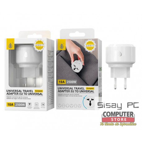 ADAPTADOR ENCHUFE INTERNACIONAL DE VIAJE US/EU/UK