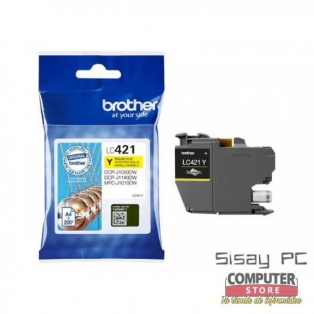 CARTUCHO BROTHER LC421 AMARILLO 200PAG
