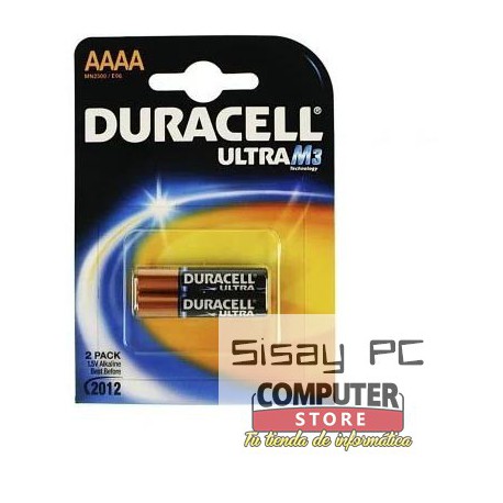 Pack de 2 Pilas AAAA Duracell Ultra MX2500/ 1.5V/ Alcalinas