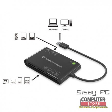LECTOR USB EXT TARJETAS CONCEPTRONICS DNI