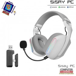 Auriculares Gaming Inalámbricos con Micrófono Mars Gaming MHWPRO/ Jack 3.5/ Bluetooth/ Blancos