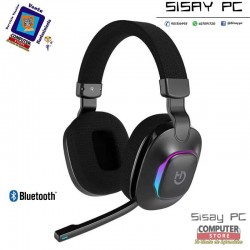 Auriculares Gaming con Micrófono Hiditec Vortex ARGB/ Jack 3.5/ Bluetooth/ Negros