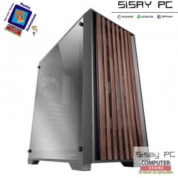 Caja Gaming Semitorre Mars Gaming MC-WOOD/ Cristal Cromado