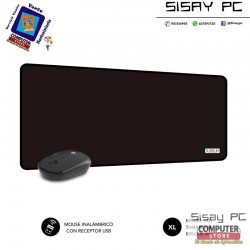 Subblim Harmony Pack Ratón Inalámbrico + Alfombrilla Gaming XL Negra