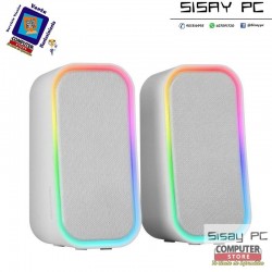 Altavoces con Bluetooth Mars Gaming MS-OM/ 20W/ 2.0/ Blanco