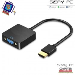 Conversor HDMI Macho - VGA Hembra/ 15cm/ Negro