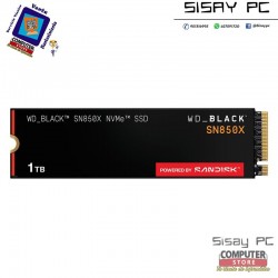 Disco duro SSD interno 1TB - Western Digital WD_BLACK SN850X NVMe SSD, Hasta 7300 MB/s lectura, M.2 2280, Negro