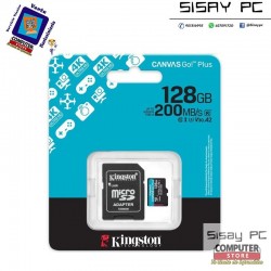 Tarjeta de Memoria Kingston CANVAS Go! Plus 128GB micro SD XC con Adaptador/ Clase 10/ 200MBs