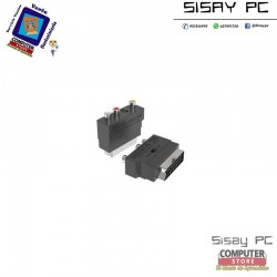 Adaptador Video Euroconector Scart a RCA / S-Video  / Negro