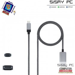 Cable Conversor USB Tipo-C Macho - HDMI Macho/ 1.8m/ Negro